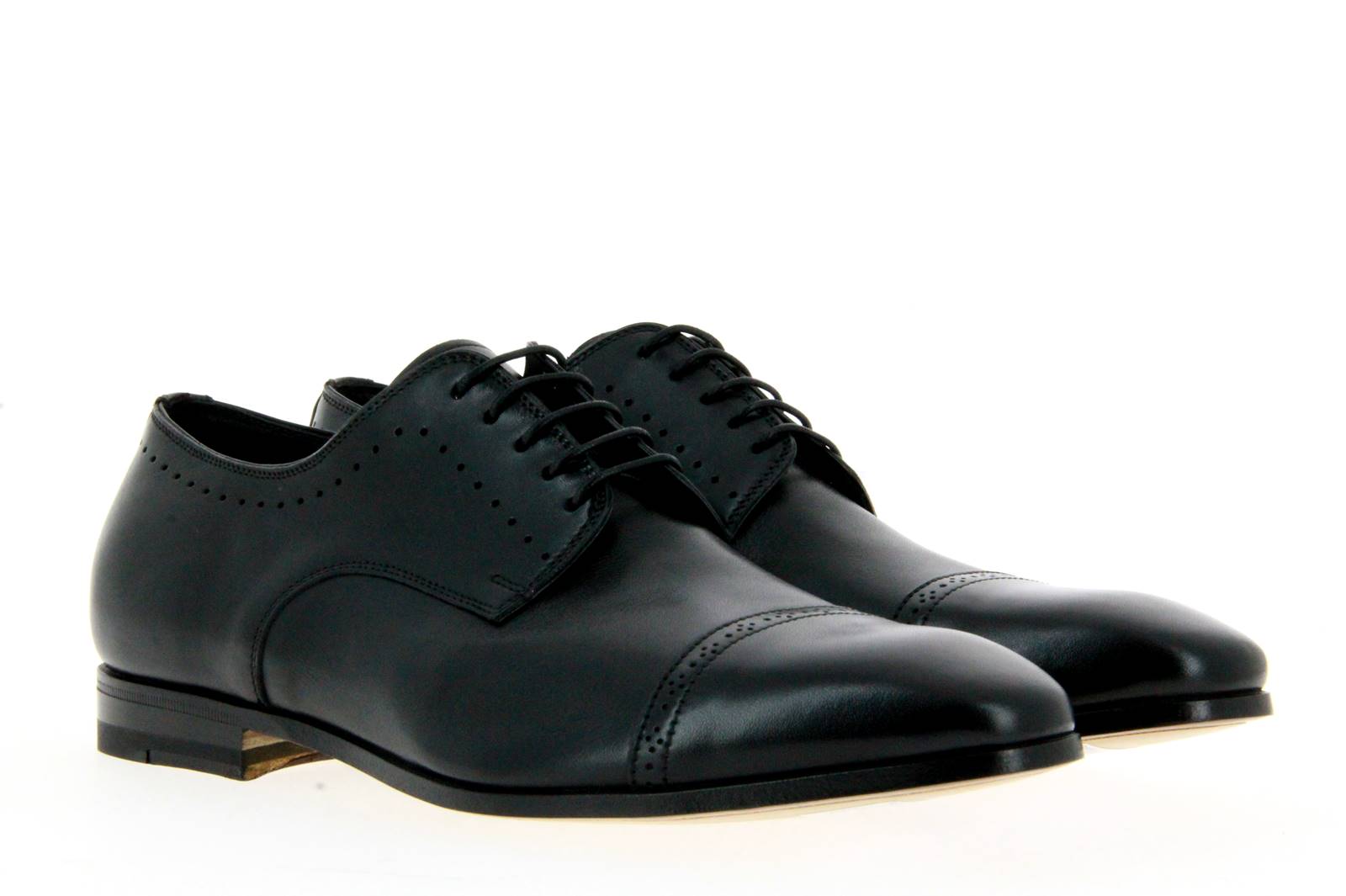 Santoni Schnürer LEATHER BLACK (42½)