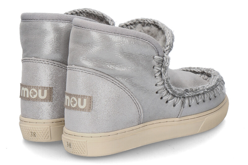 mou Boots ESKIMO SNEAKER MICROGLITTER SILVER (38)