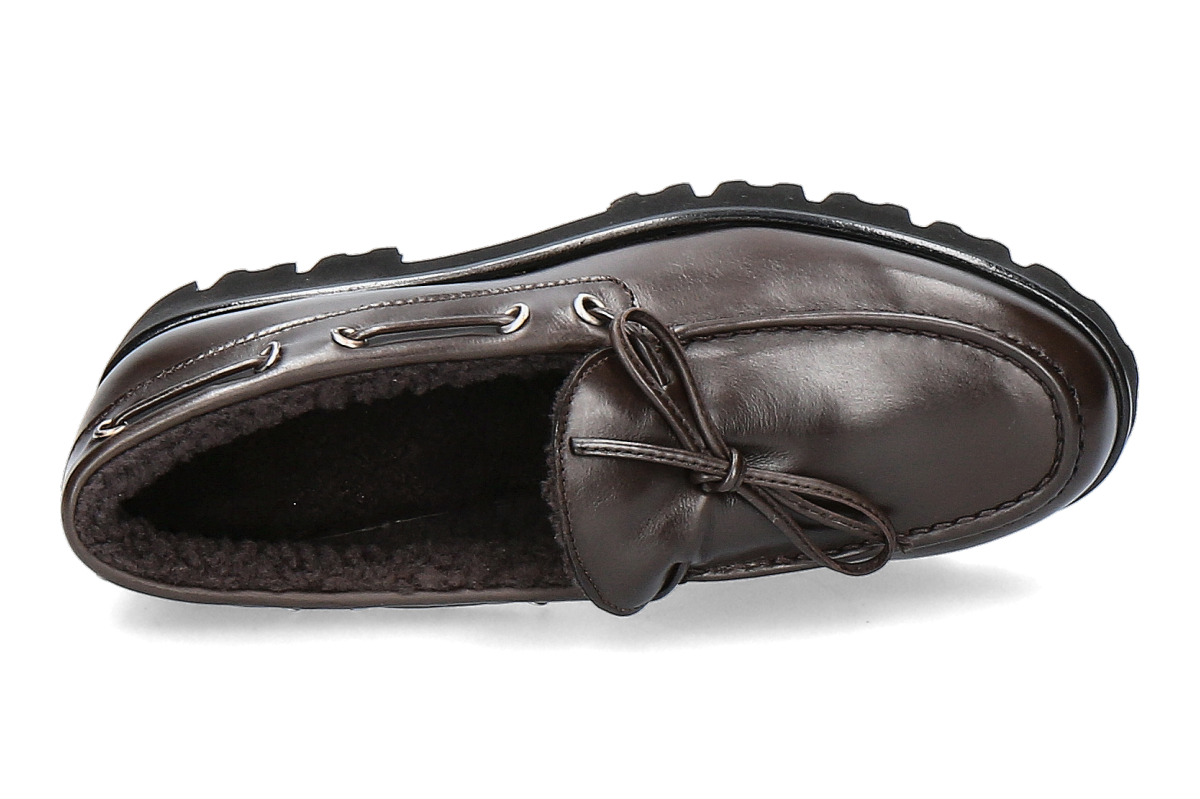 Unützer Loafer gefüttert VITELLO SHEARLING- chocolate_253300327_4