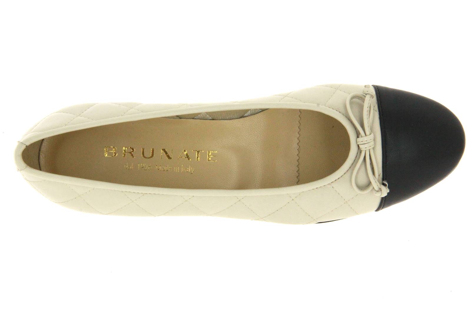 Brunate Ballerina NAPPA STEP CREME NAPPA NERO (35½)