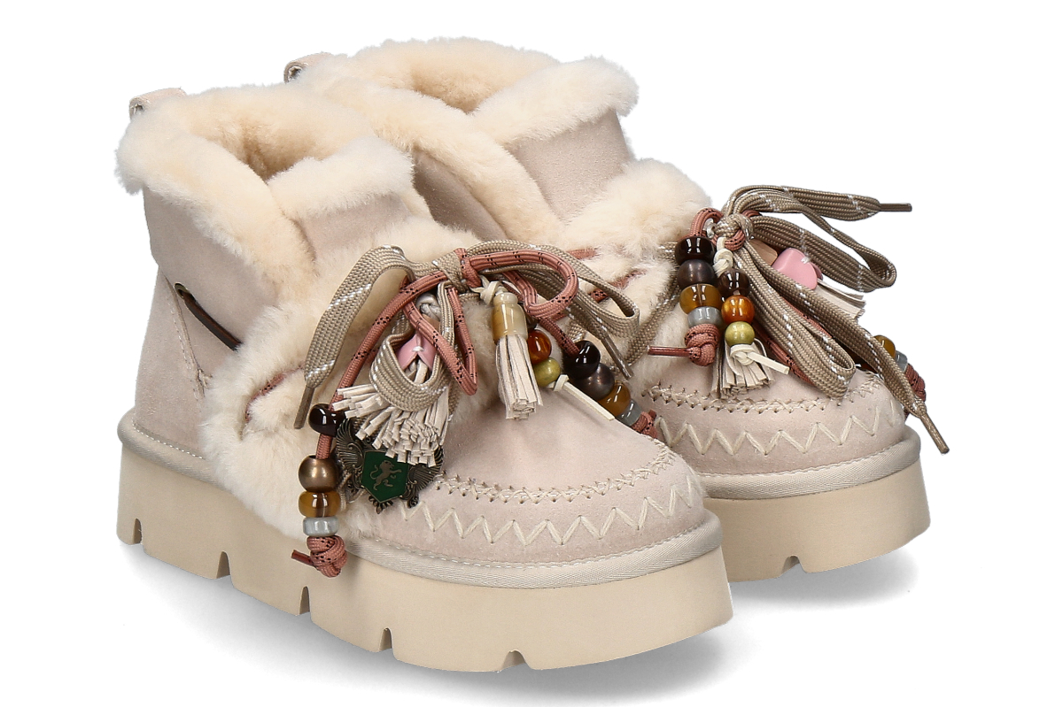 Nan-Ku Couture Bootie gefüttert GHF01- hellbeige