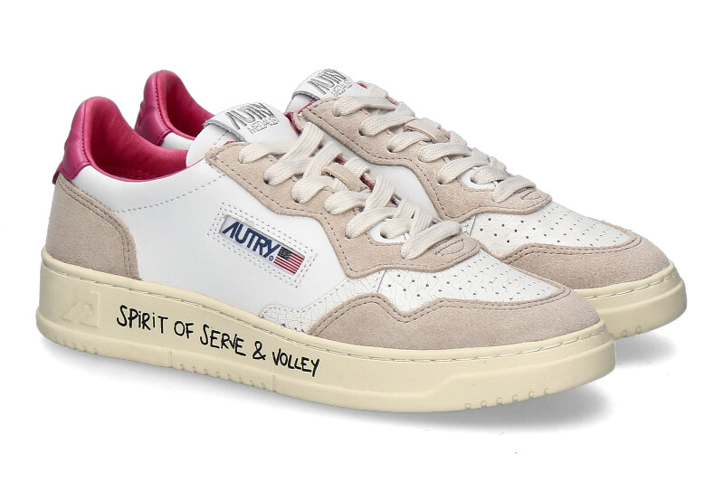 Autry Damen-Sneaker MEDALIST VOLLEY VY04- white/sand/pink