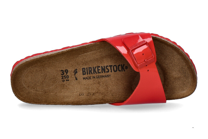 Birkenstock Pantolette MADRID SCHMAL PATENT CHERRY- rot