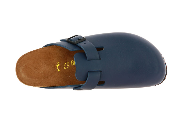 Birkenstock Clogs BOSTON LEDER BLAU SCHMAL (38)