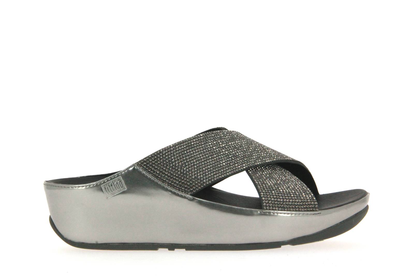 Fitflop Pantolette PEWTER CRYSTAL SLIDE  (39)