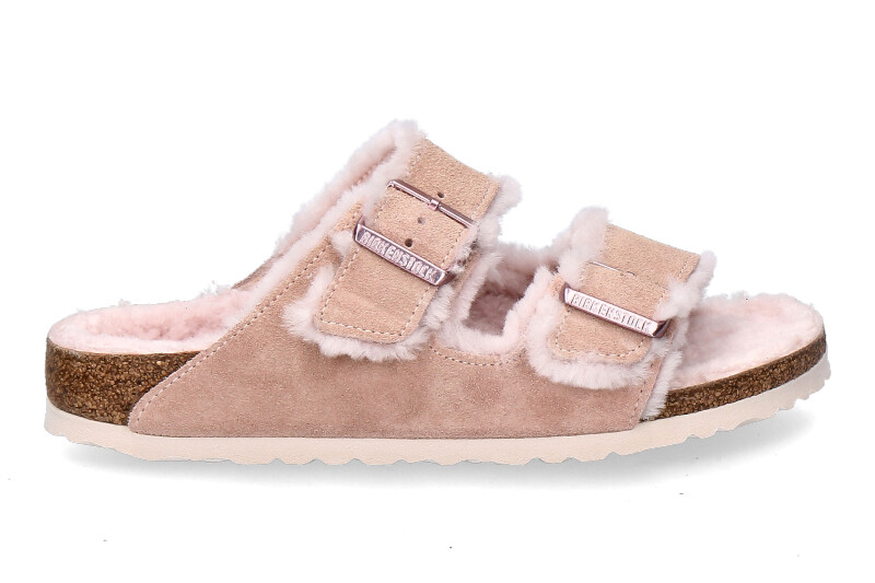 Birkenstock Pantolette schmal gefüttert ARIZONA SHEARLING LIGHT ROSE