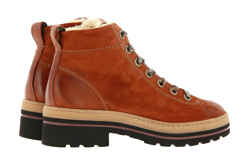 Paul Green Schnürboots NUBUK CALF COGNAC SADDLE (41)