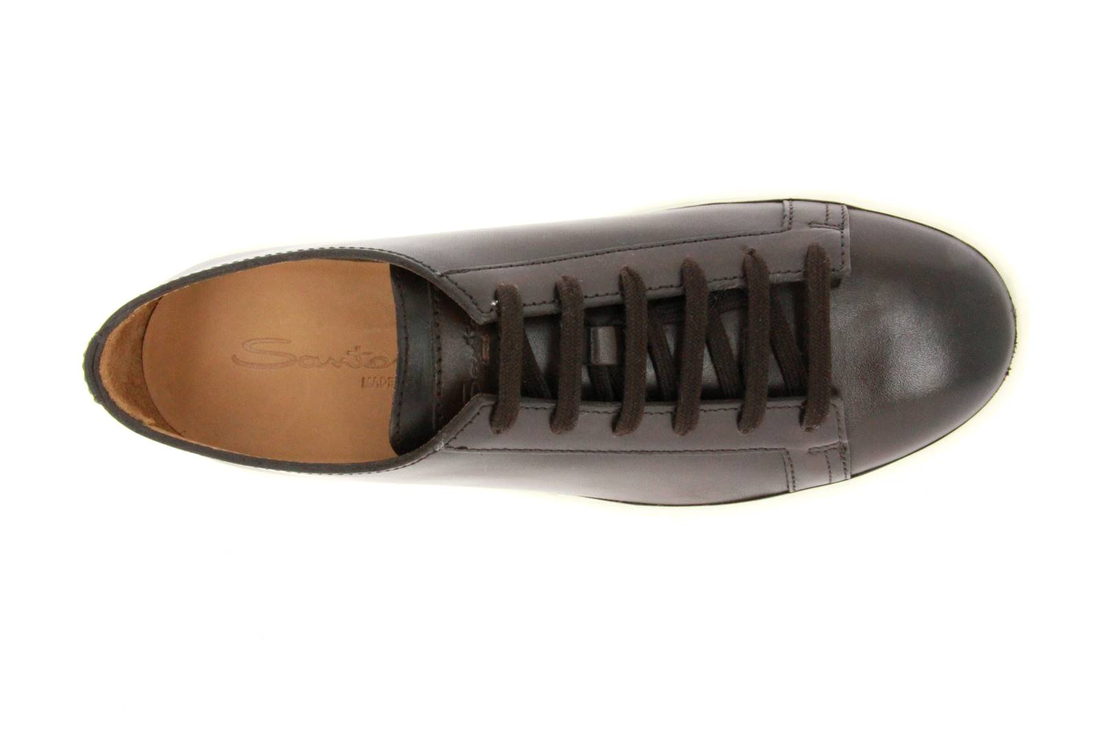 Santoni Sneaker BONTIC LEATHER DARK BROWN (44½)