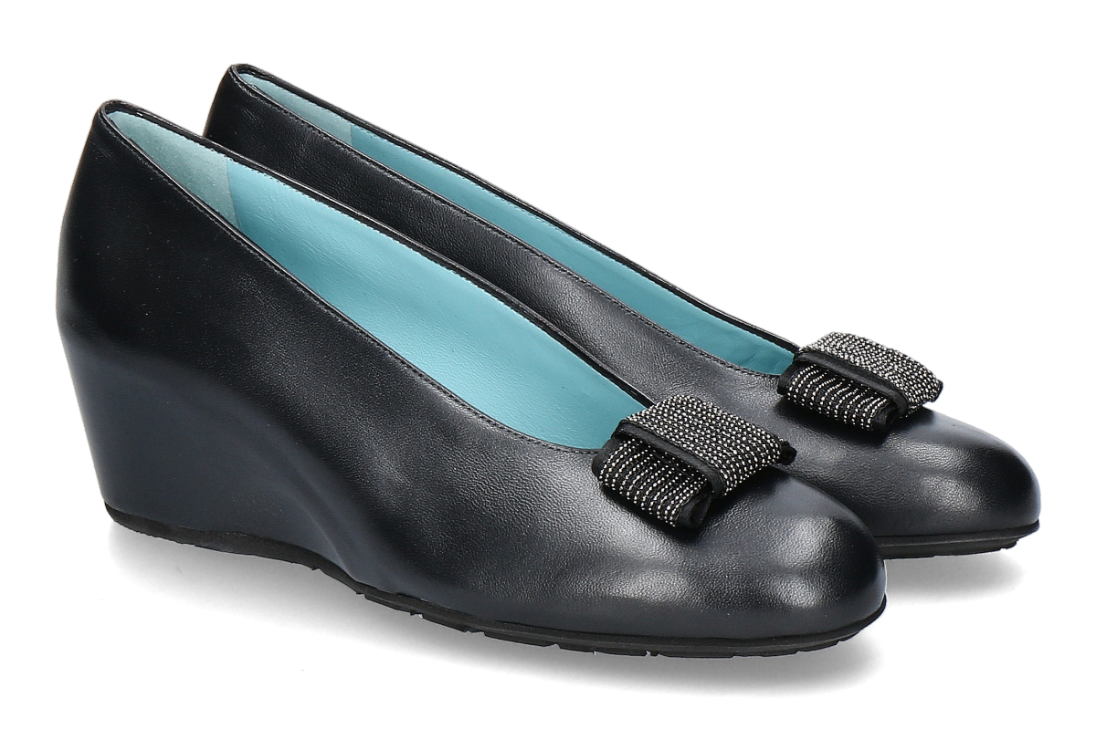 Thierry Rabotin Keilpumps DACIO TAFFETAS BOW- nero/ schwarz