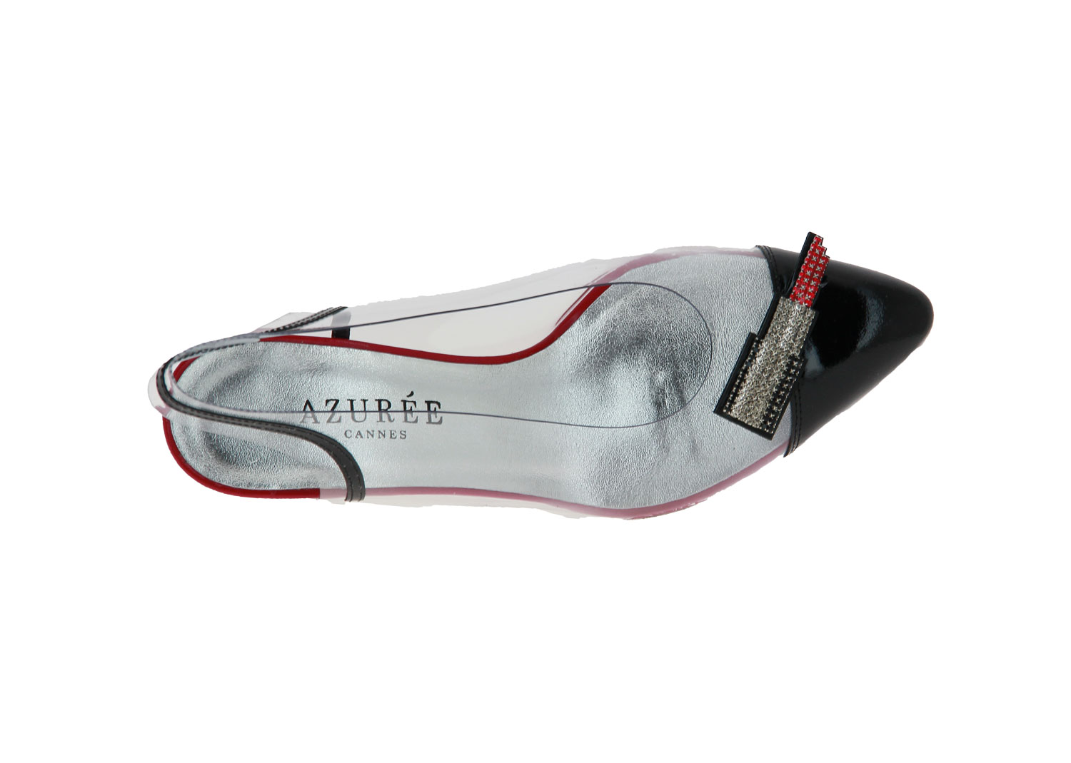 Azuree Cannes Slingpumps LINGA VERNIS NOIR (40)