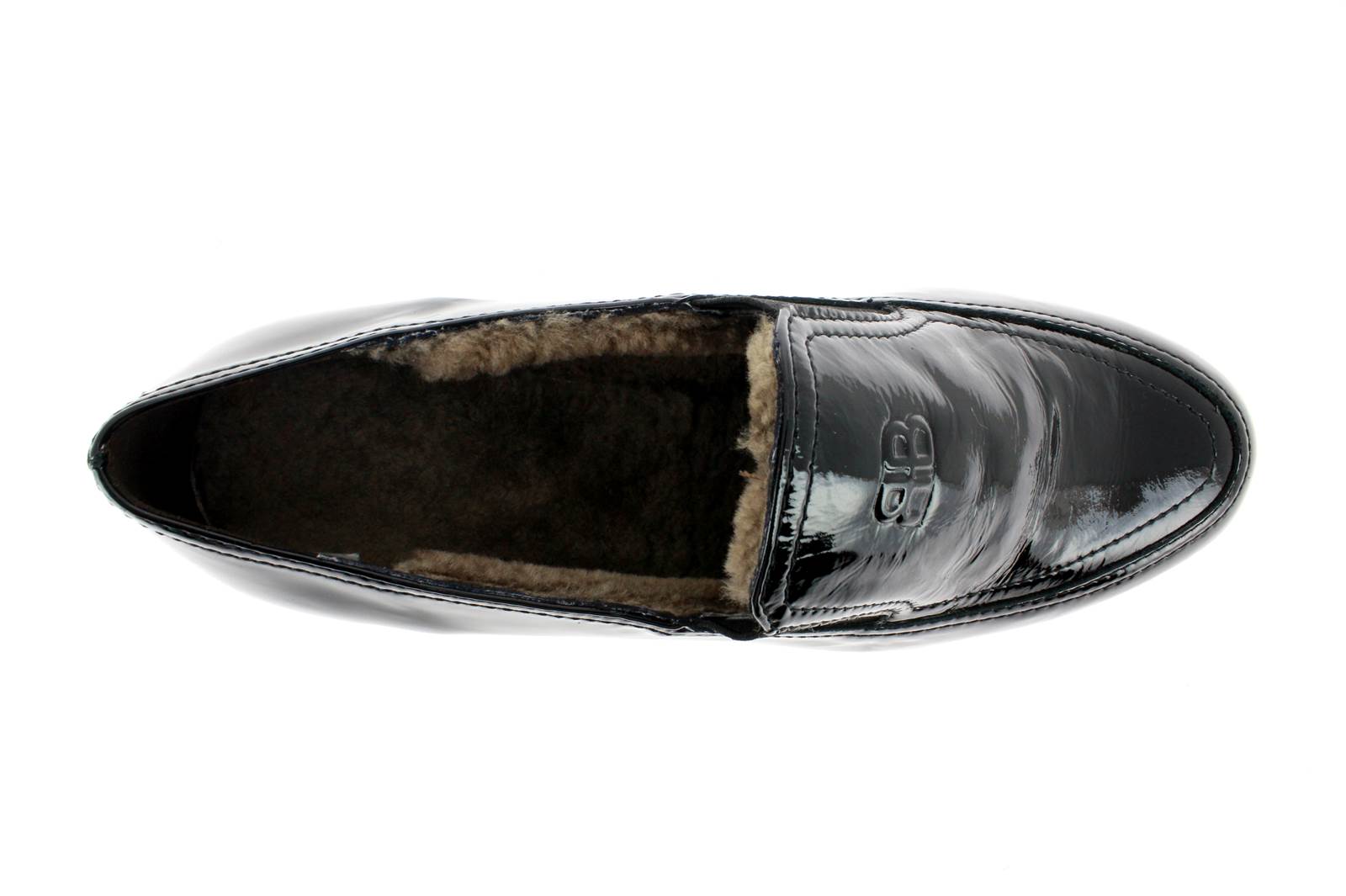 Brunate Slipper gefüttert SOFTLACK NERO (38½)