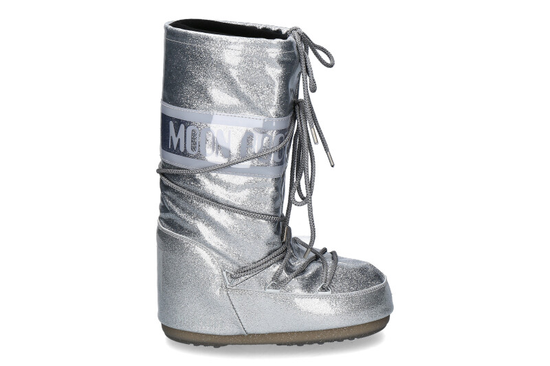 Moon Boot Snowboot ICON GLITTER- silber