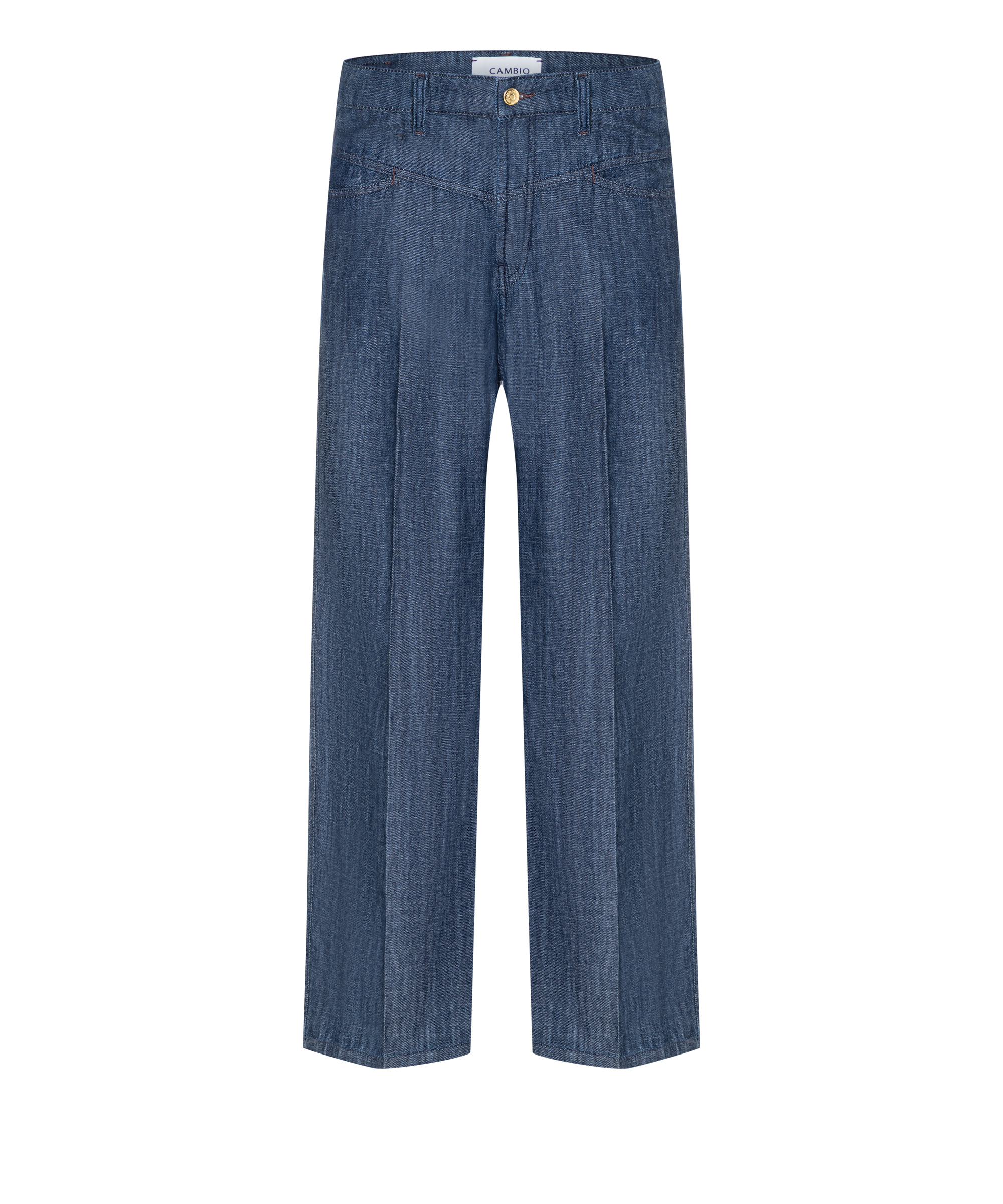 Cambio Cropped Stoffhose AIMEE- blau/ eco rinsed