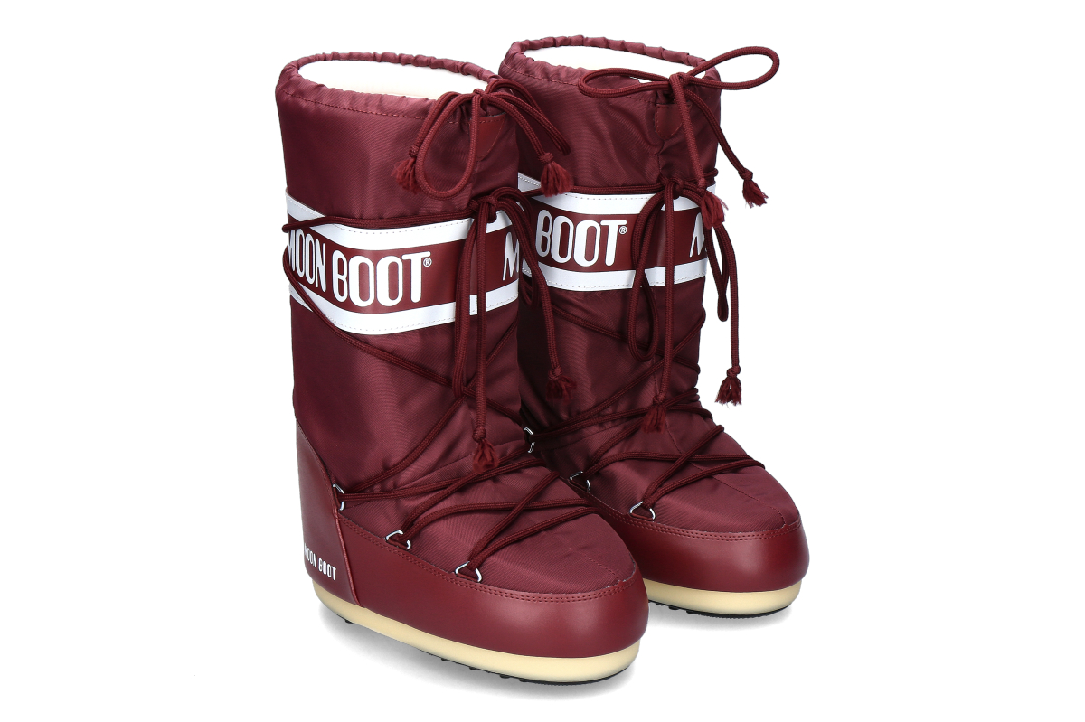Moon Boot Boots ICON NYLON - burgundy/bordo 