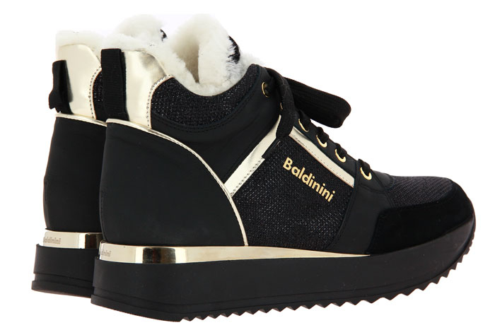 Baldinini Sneaker gefüttert CAMOSCIO NERO GOMMATO  (37 )