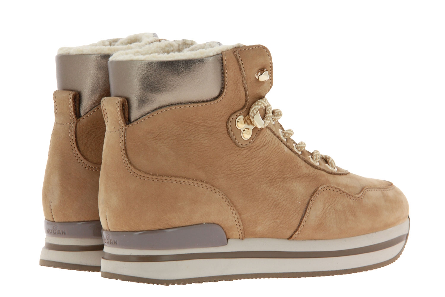 Hogan Schnürstiefelette RESTYLING WINTERY MID CUT HELLBRAUN (38½)