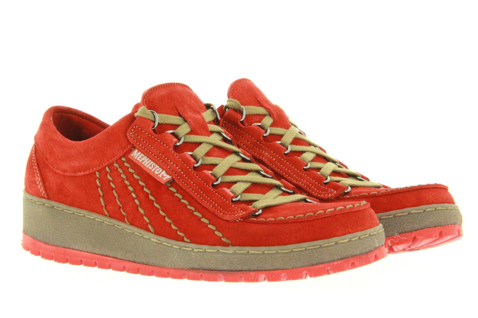 Mephisto Schnürschuh RAINBOW BURNT ORANGE VELOUR RED (42)