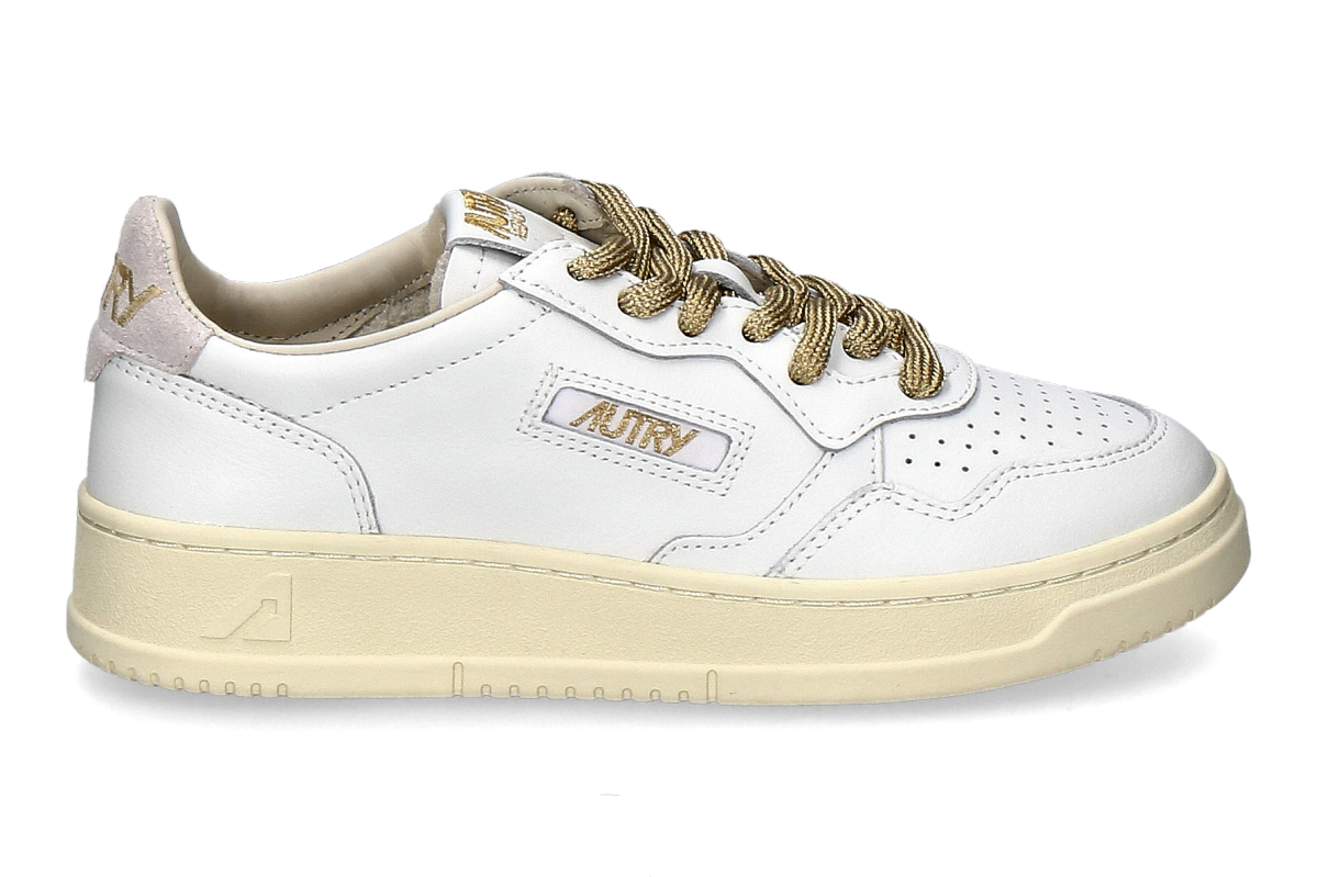 Autry Damen- Sneaker MEDALIST LOW SW01- weiß/ gold