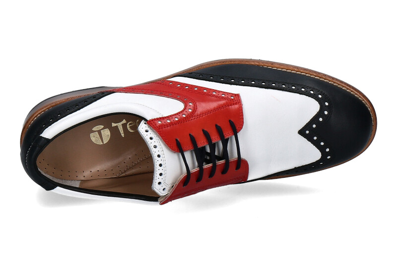 Tee Golf Shoes Golfschuh TOMMY VARIO BLU BIANCO ROSSO (40½)