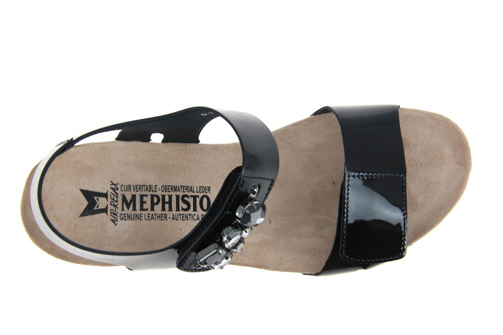 Mephisto Sandale LOTTIE BLACK VERNIS LUNEL (41)