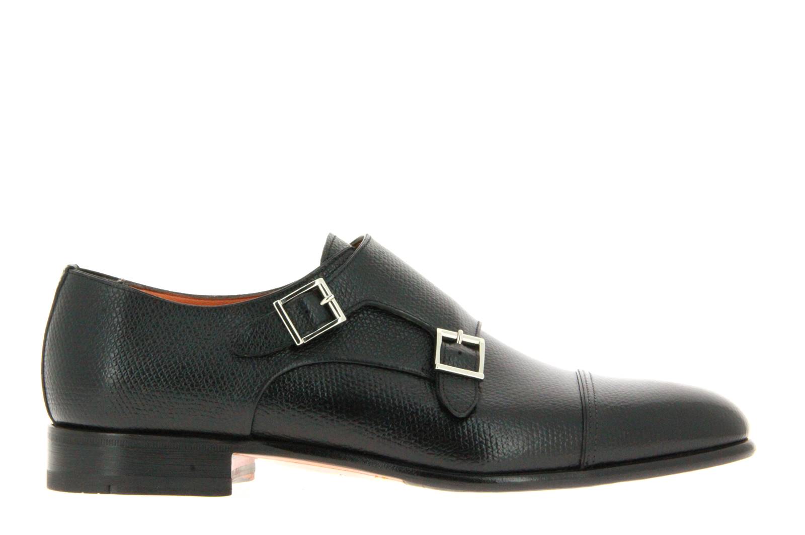 Santoni Monk LEATHER BLACK (40)