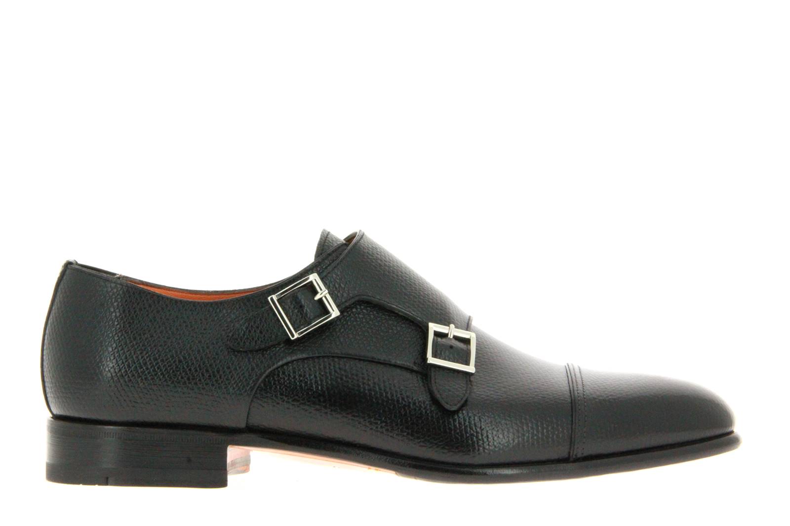 Santoni Monk LEATHER BLACK (44)