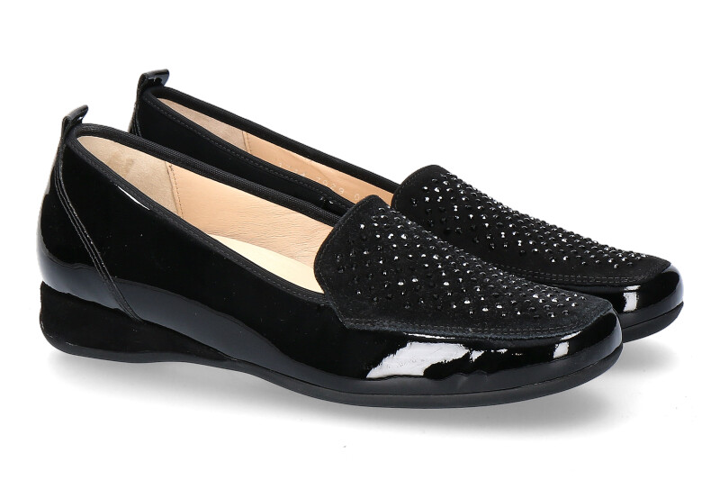 Hassia Slipper PETRA ANILLACK LEATHER BLACK (37 )