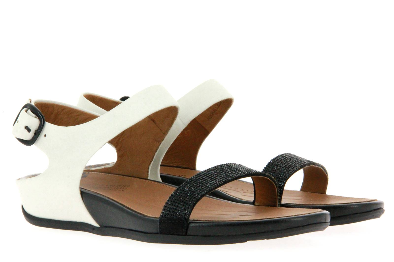 Fitflop Sandale BANDA MICRO CRYSTAL BLACK WHITE (42)