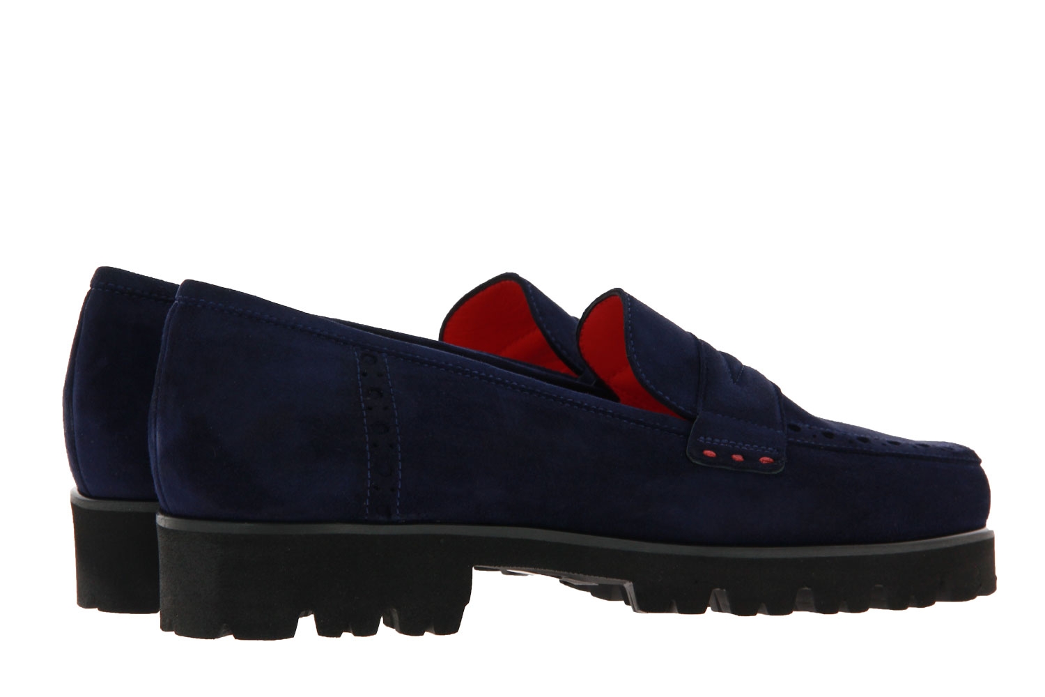 Pas de Rouge Slipper Marta Camoscio Blu (43)