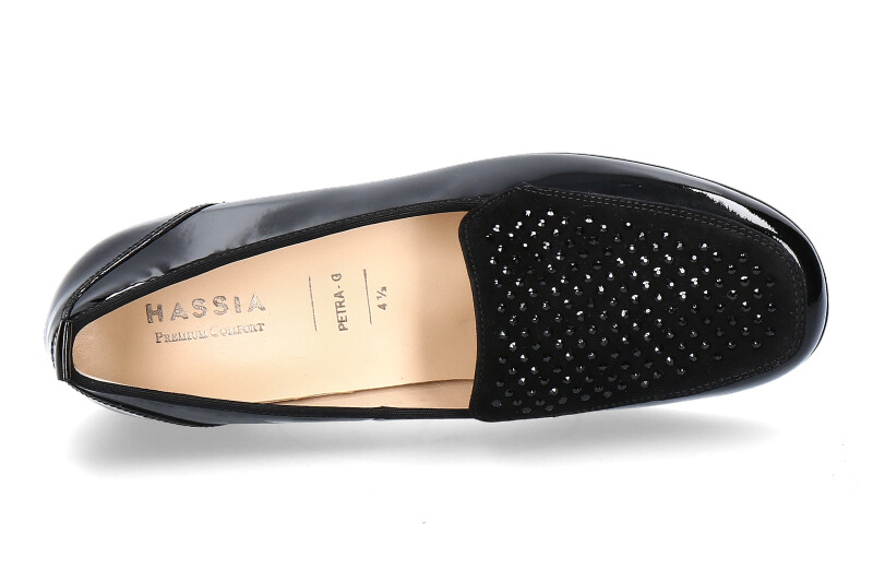 Hassia Slipper PETRA ANILLACK LEATHER BLACK (38½)