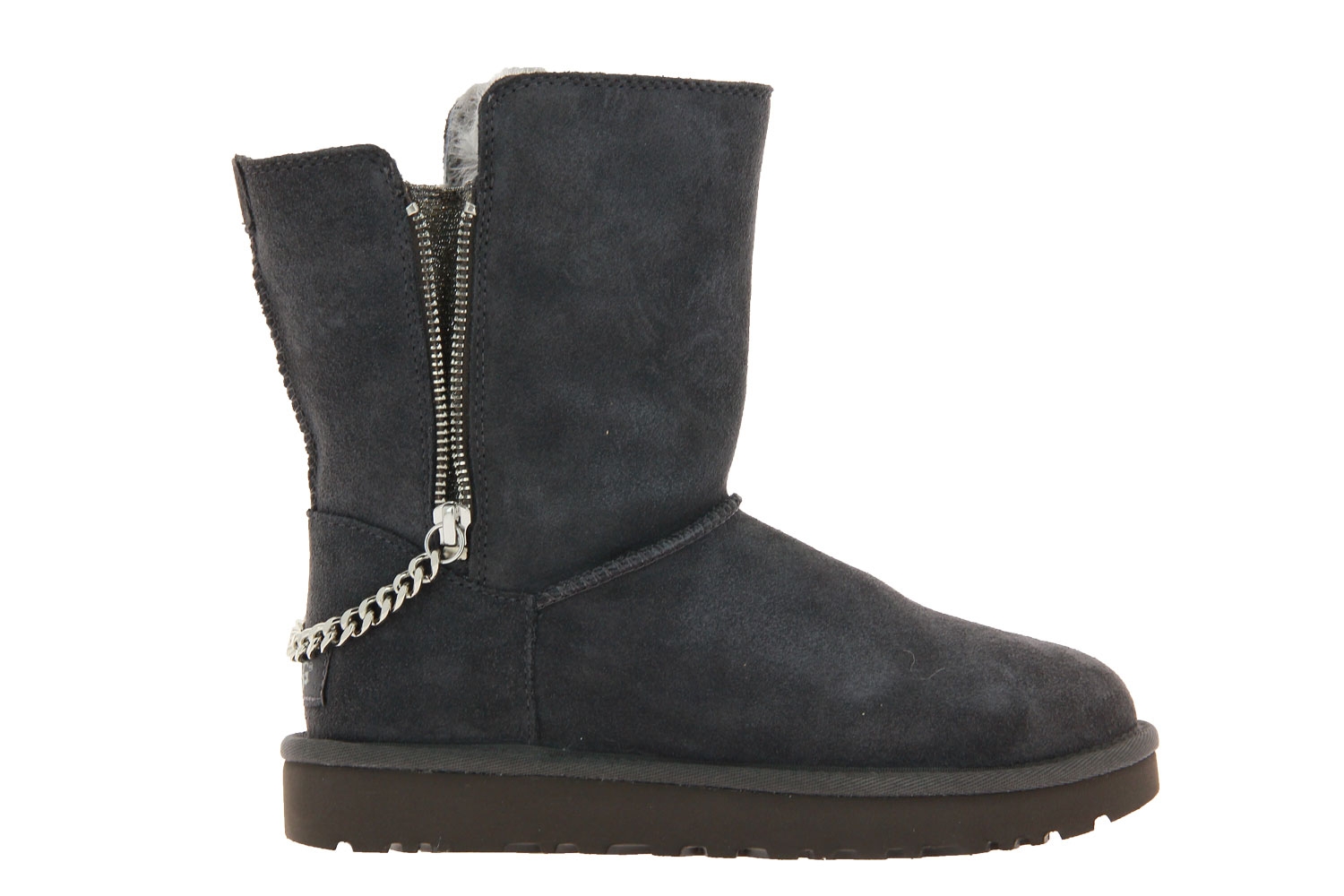 UGG Australia Boots CLASSIC SHORT SPARKLE ZIP CHARCOAL (39)