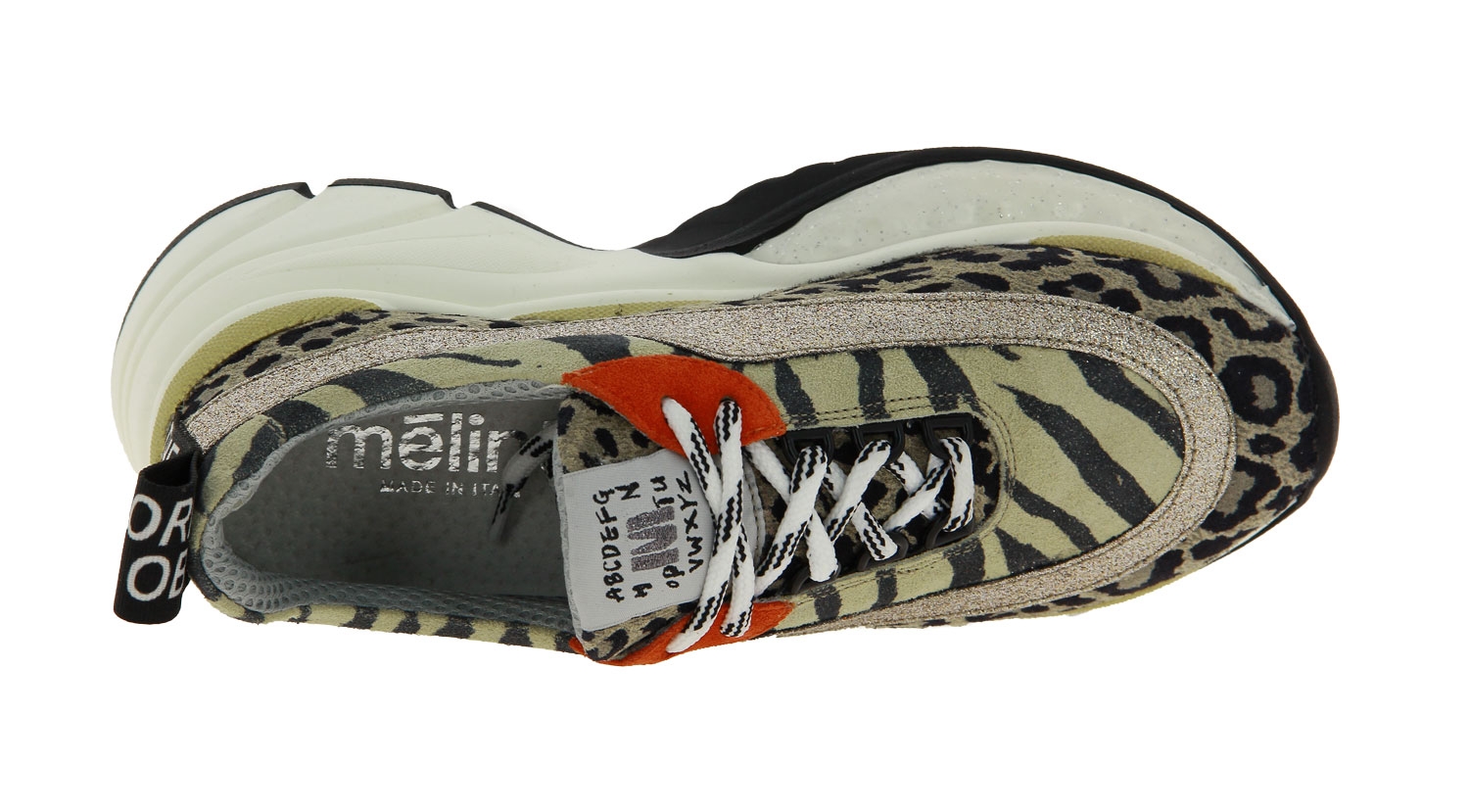 Mèlinè Sneaker LEO SABBIA VELOUR ZEBRA ORO (40)