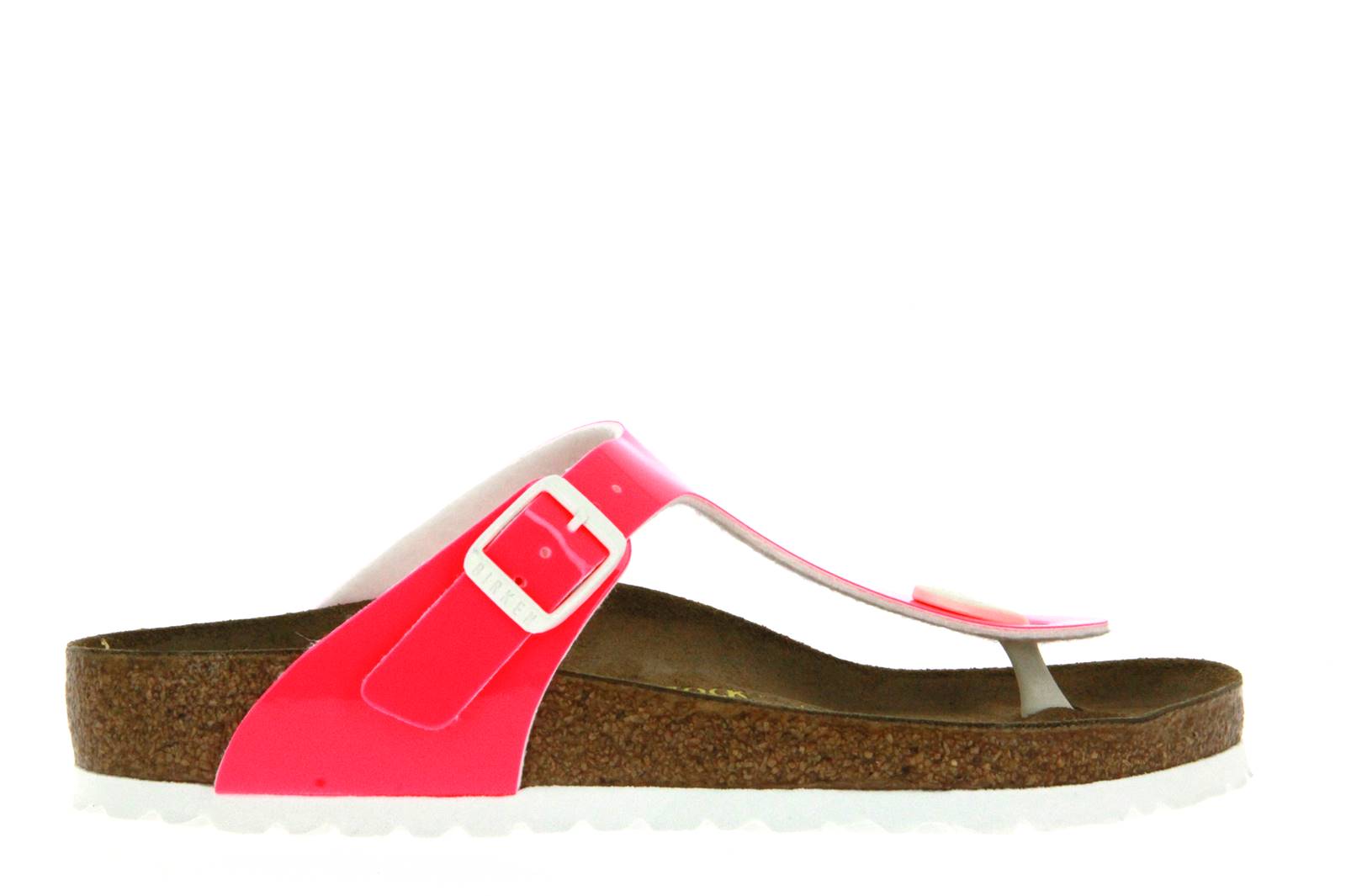 Birkenstock Pantolette GIZEH NORMAL BIRKO-FLOR PATENT NEON PINK (39)