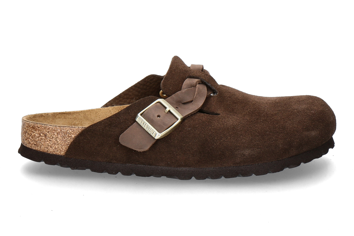 Birkenstock Damen- Clogs BOSTON BRAIDED- carafe/ braun