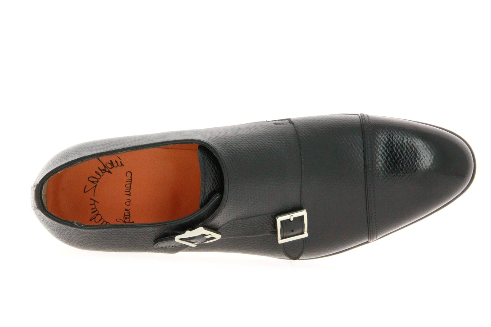Santoni Monk LEATHER BLACK (40)