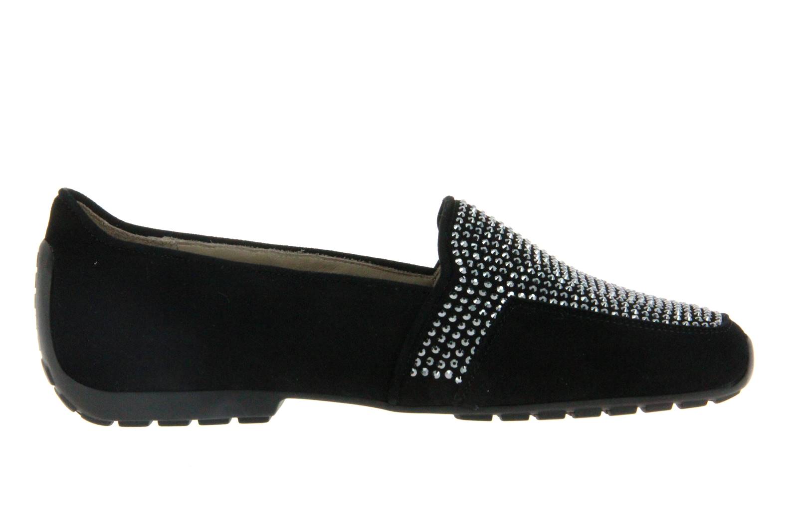 Mania Slipper gefüttert CAMOSICO NERO SWAROVSKI (38½)