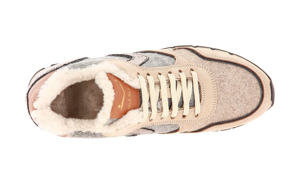 Voile Blanche Sneaker gefüttert JULIA NABUK FELTRO CRACK BEIGE (36)