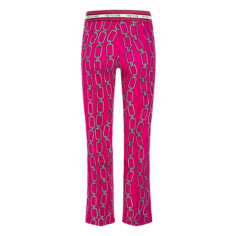 Cambio Stoffhose FAITH CHAIN PRINT PINK