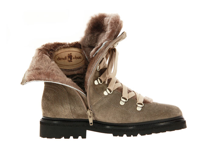 Dirndl + Bua Stiefelette gefüttert LIGHT CACHMIRE TAUPE (38)