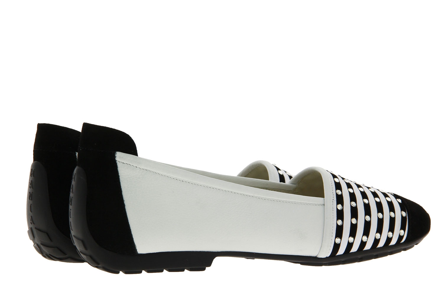 Mania Slipper CAMOSCIO NERO LAS VEGAS BIANCO (37 )