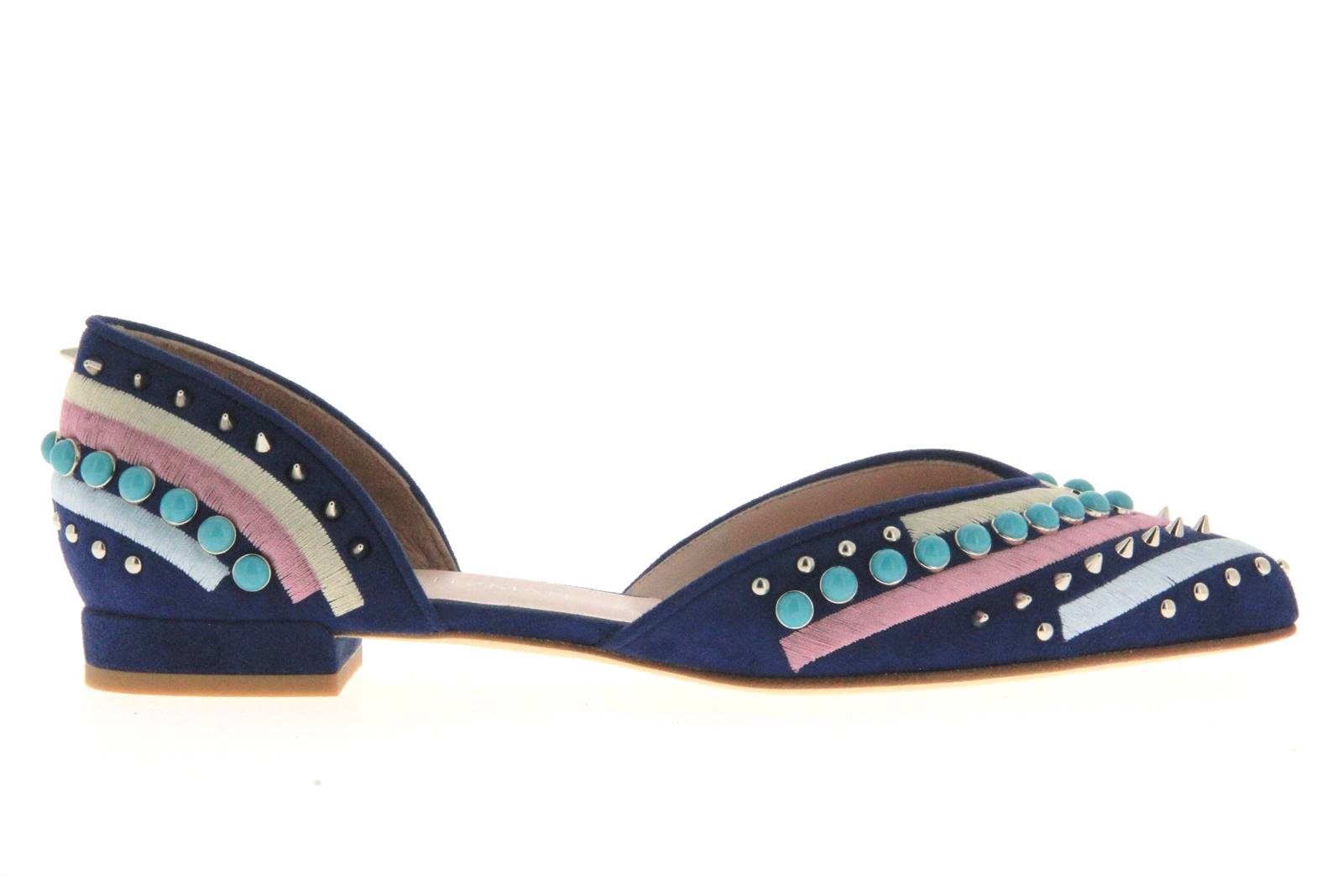 Stuart Weitzman Ballerina SUGARDOTS ULTRAMAR SUEDE (40)
