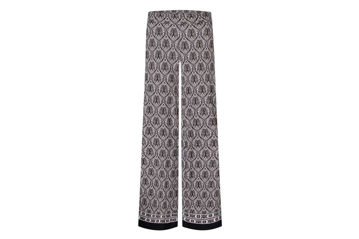 Cambio Wide-Leg Stoffhose ALLISON- fancy black/ cream/ sand