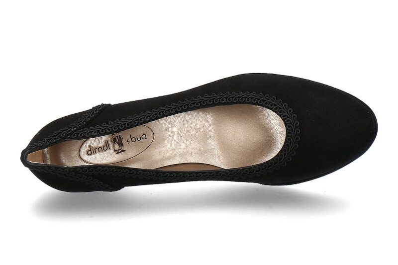 Dirndl + Bua Pumps ZIEGENVELOUR SCHWARZ (37 ) Dirndl + Bua Pumps ZIEGENVELOUR SCHWARZ (37 )