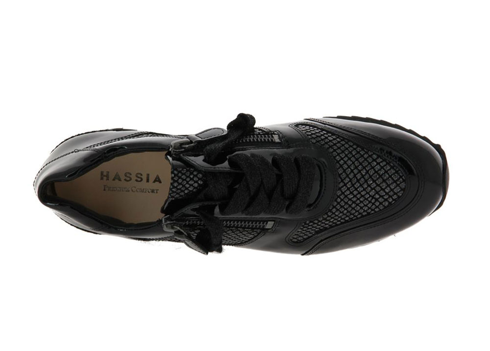 Hassia Sneaker MADRID WEITE-K DORELACK SPORT SCHWARZ (38½)