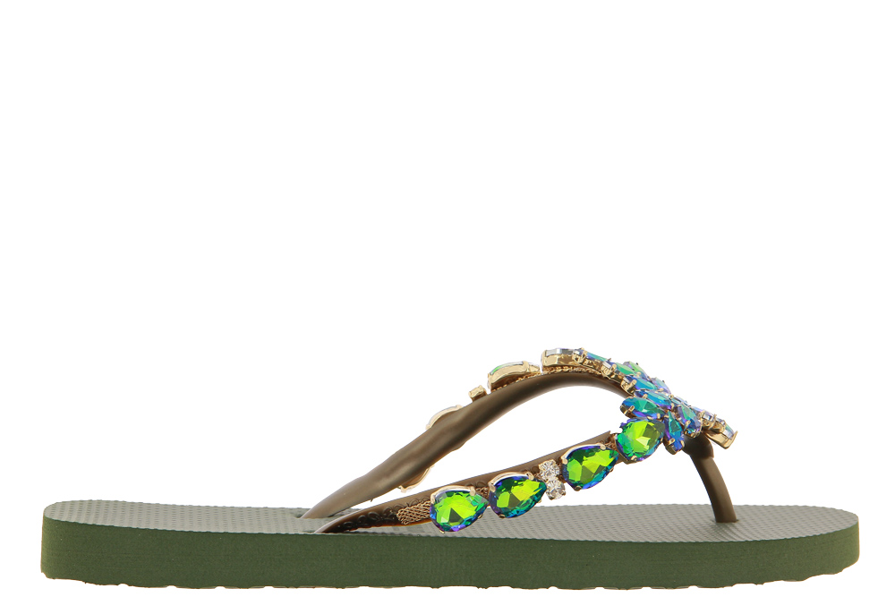 Chanclas Zehensteg Sandale ADELA DIAMOND GREEN OLIVE