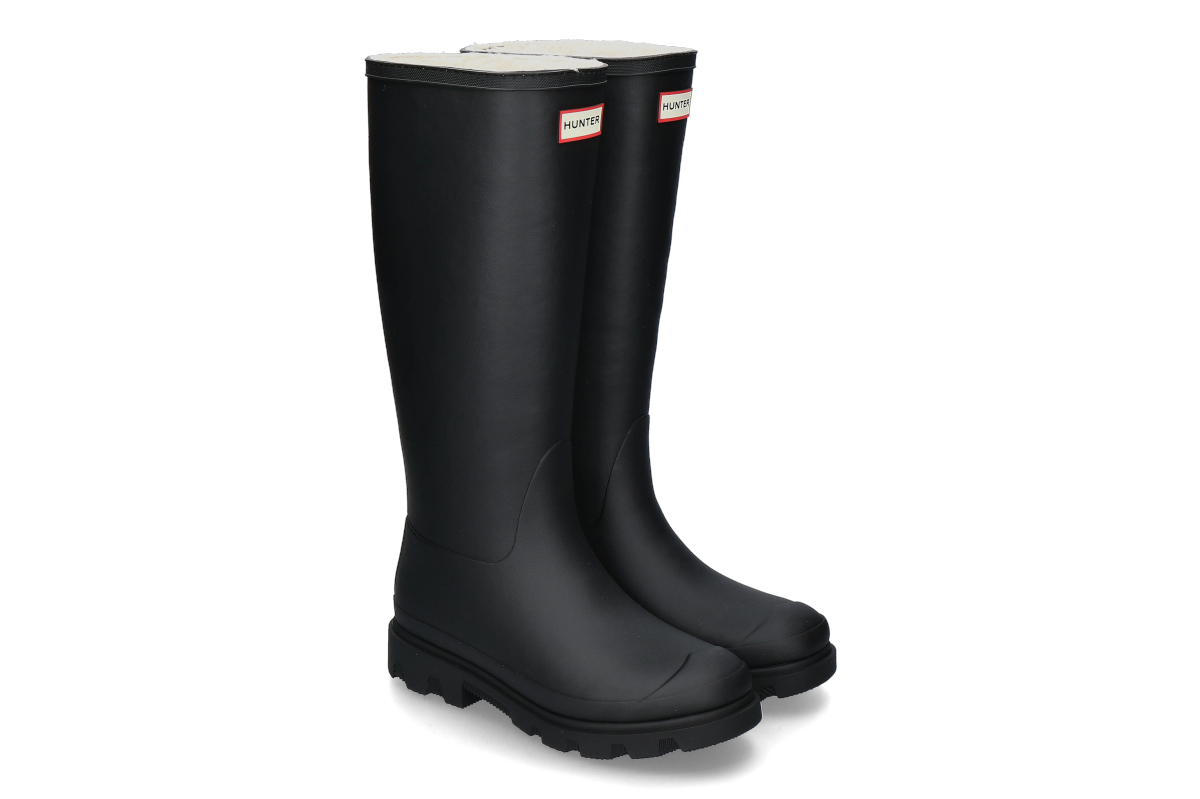 Hunter Regenstiefel gefüttert DOWNPOUR TALL- black/ schwarz