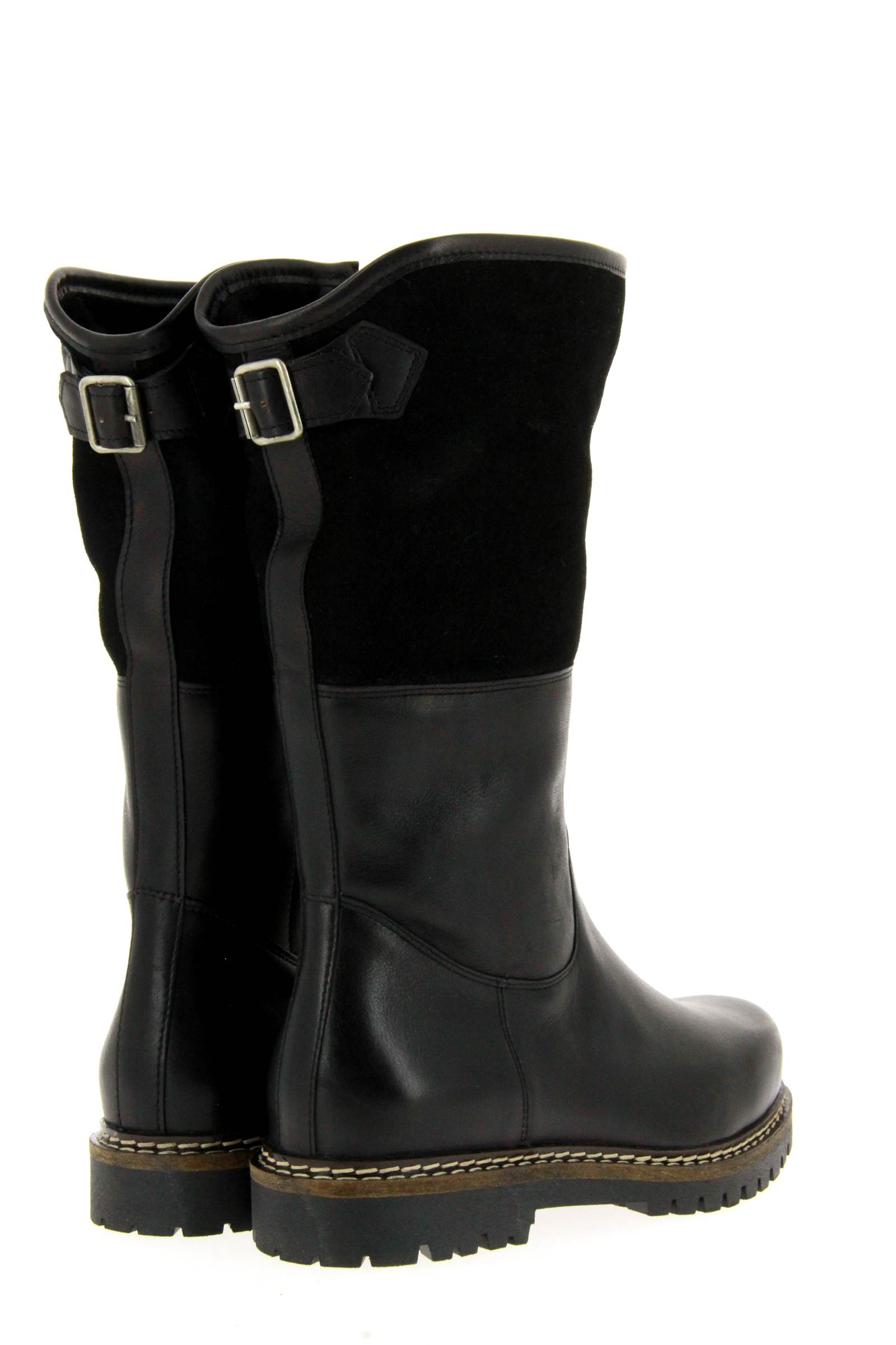 Dirndl + Bua Försterstiefel gefüttert PANIOLO VELOUR NERO (45)