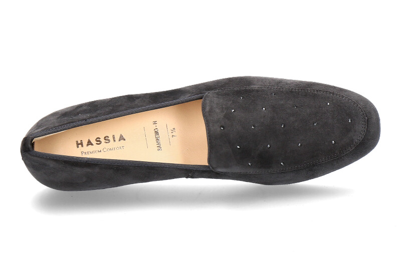 Hassia Slipper SANREMO SAMTZIEGE GRAU (41½)