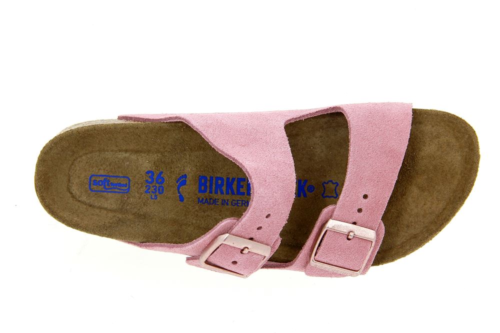 Birkenstock Pantolette ARIZONA SCHMAL VELOURSLEDER ROSE (36)