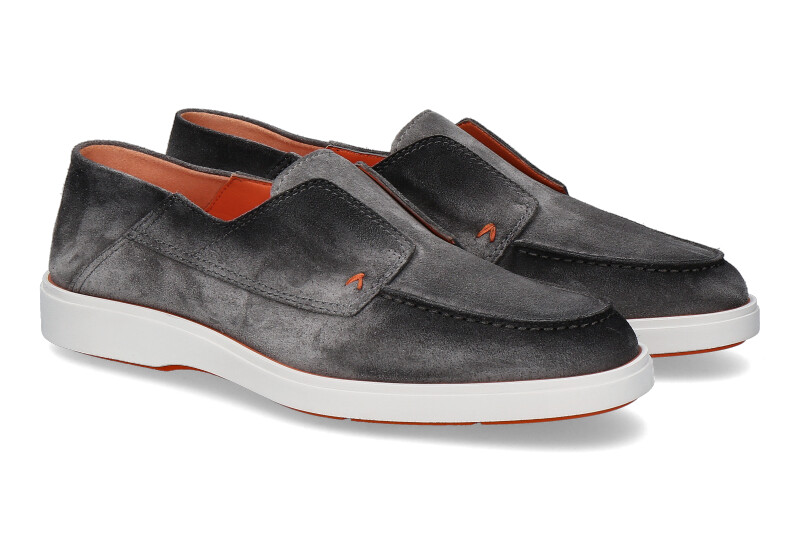 Santoni Slipper CAMOSCIO GRIGIO